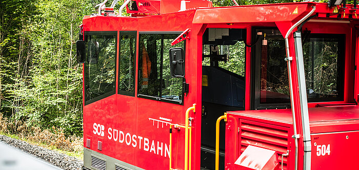 SOB-Fahrzeug am Uetliberg